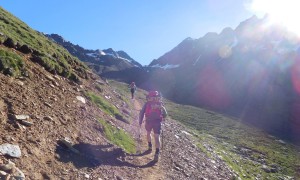 Bergtour Lagaunspitze - Aufstieg Sattel