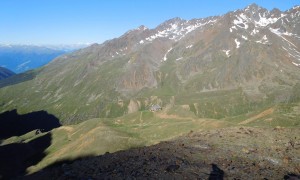Bergtour Lagaunspitze - Rückblick Oberetteshütte