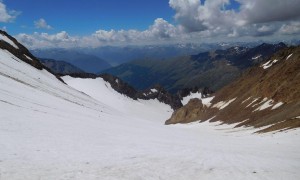 Bergtour Lagaunspitze - Abstieg Saldurferner