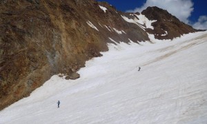 Bergtour Lagaunspitze - Abstieg Saldurferner