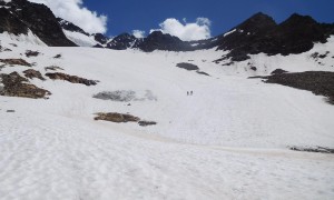 Bergtour Lagaunspitze - Abstieg Saldurferner
