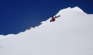 Skitour Roter Kogel - kurz vor der Scharte