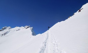 Skitour Roter Kogel - kurz vor der Scharte