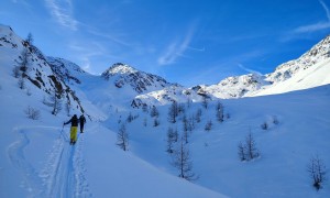 Skitour Hohes Haus - Aufstieg, bei der Villponer Alm