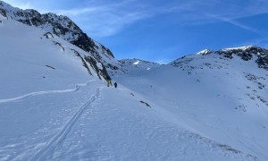 Skitour Hohes Haus - Aufstieg, bei der Villponer Alm