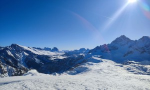 Skitour Großer Jaufen - Gipfelsieg mit Panoramablick
