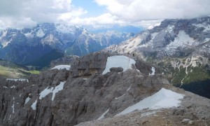 Bergtour Dürrenstein - Gipfelsieg, Rückblick Aufstieg