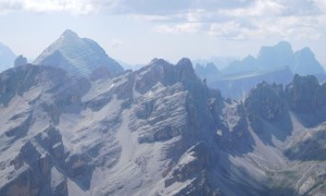 Bergtour Conturines, Lavarella - Blick zur Tofana die Rozes, Fanesspitzen und Monte Pelmo