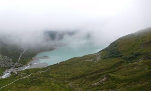 Piz Buin - Blick zum Silvretta Stausee beim Aufstieg