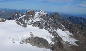 Piz Buin - Blick zum Silvrettahorn, Schneeglocke und Schattenspitze