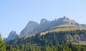 Klettersteig Rotwand - Karerpass, Blick zur Rotwand und Teufelswand
