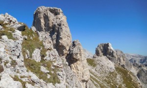 Klettersteig Rotwand - Blick zum Fensterlturm