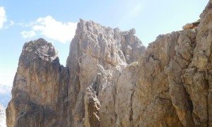 Klettersteig Rotwand - Blick zum Fensterlturm