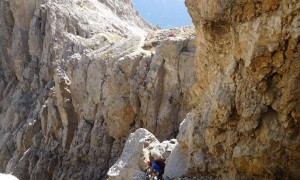 Klettersteig Rotwand - Schlüsselstelle beim Rotwandklettersteig