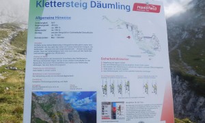Klettersteig Däumling - Infotafel