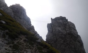 Klettersteig Däumling - beim Einstieg