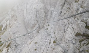 Klettersteig Däumling - sehr lange Nepalbrücke