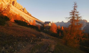 Bergtour Monte Pelmo - Sonnenaufgang bei der Venezia Hütte