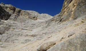 Bergtour Monte Pelmo - gestufter steiler Aufstieg bis zum Hochplateau Vant