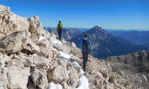 Bergtour Monte Pelmo - Schlussanstieg mit Blick zum Antelao