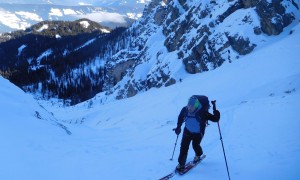 Skitour Großer Rosskopf - steiler Aufstieg