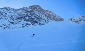 Skitour Großer Rosskopf - Aufstieg zur Gamsscharte