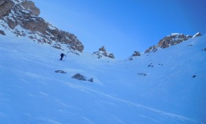 Skitour Großer Rosskopf - Aufstieg zur Gamsscharte