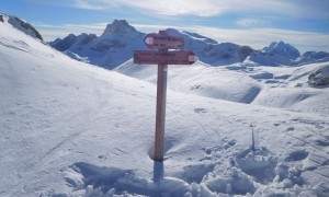 Skitour Großer Rosskopf - Gamsscharte, Blick zur Hohen Gaisl