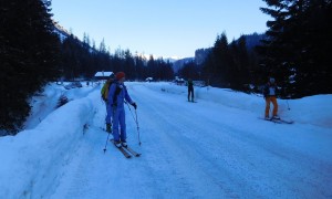 Skitour Pinscharte - Start beim Brückele