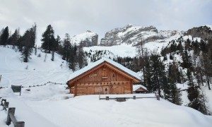 Skitour Pinscharte - bei der Stolla Alm