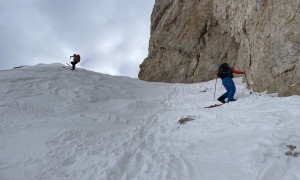 Skitour Pinscharte - sehr steiler Schlussanstieg kurz vor der Scharte