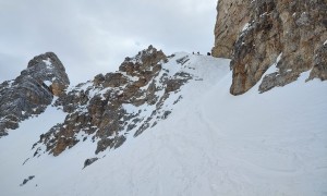Skitour Pinscharte - Abfahrt, Rückblick Pinscharte