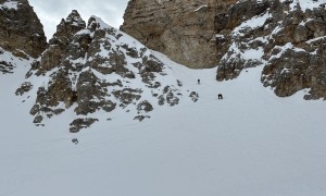 Skitour Pinscharte - Abfahrt, Rückblick Pinscharte