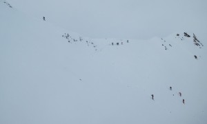 Skitour Hinterbergkofel - Schlussanstieg Scharte