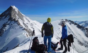 Skihochtour Möselekopf - Gipfelsieg, Blick zum Großen Möseler