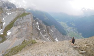 Bergtour Serles - Abstieg zum Serlesjöchl