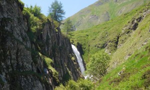 Bergtour Wurmaulspitze - Rückweg, Wasserfall