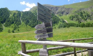 Bergtour Wurmaulspitze - Wegweiser Fane Alm