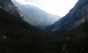 Klettersteig Triglav - Blick talauswärts Vratatal