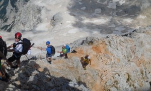 Klettersteig Triglav - Abstieg Normalweg Gipfelgrat