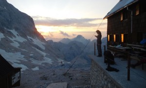 Klettersteig Triglav - Sonnenuntergang Triglavhaus
