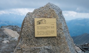 Hochtour Schwarzenstein - Gedenktafel alte Schwarzensteinhütte