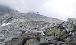 Hochtour Schwarzenstein - Rückblick Hütte