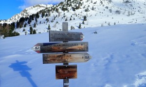 Skitour Dreieckspitze - Abzweigung bei der Oberen Kofleralm