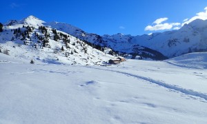Skitour Dreieckspitze - bei der Oberen Kofleralm