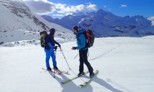 Skitour Dreieckspitze - Aufstieg, Blick zum Schneebiger Nock