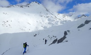 Skitour Dreieckspitze - Querung vor dem Schlussanstieg