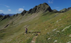 Bergtour Kreuzspitze - Aufstieg, Blick zur Auholde