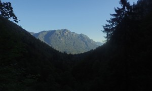 Klettersteig Zugspitze, Höllental - Zustieg, Blick talauswärts