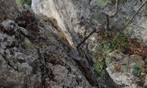 Klettersteig Hanselsteig - Leiter im Hanselkamin